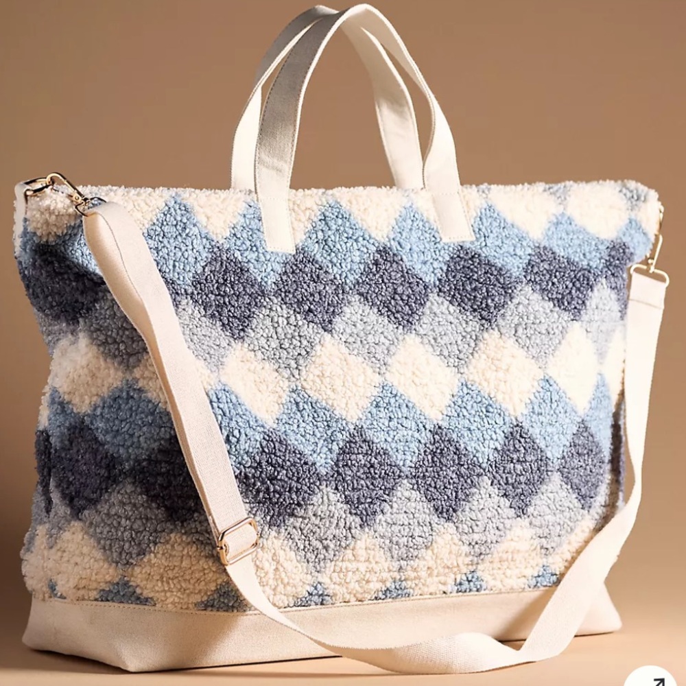 NWT Anthropologie Alpine Sherpa Weekender Bag
